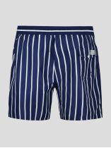 Maillot de Bain Rayé Grande Taille Bleu et Blanc